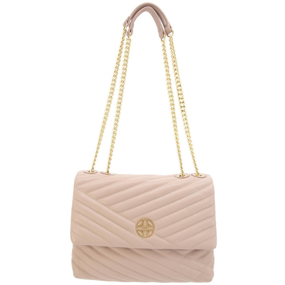 Elegant Quilted Pink Shoulder Bag